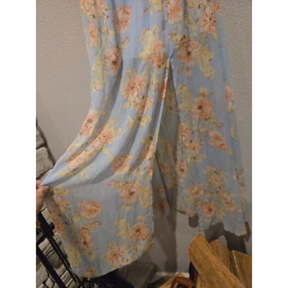 Aakaa Women's Floral Maxi Dress M Off Shoulder Casual Resort Bloomcore - Picture 3 of 9